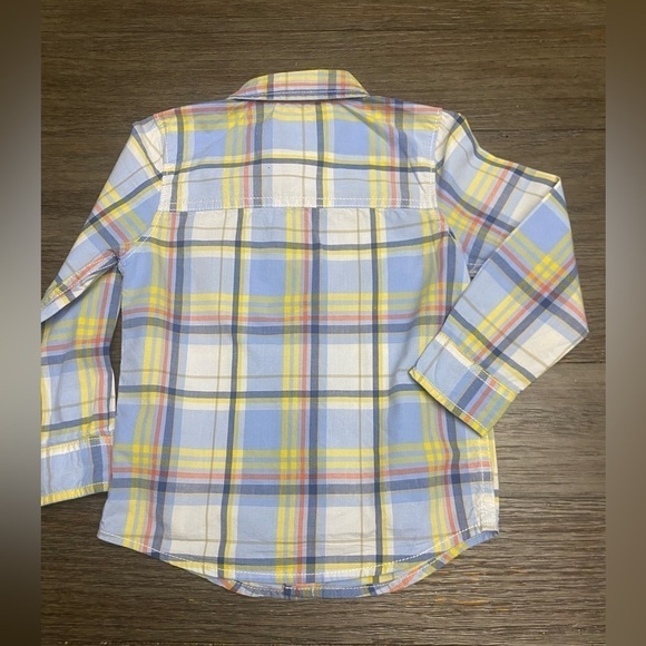 Oshkosh button up plaid stripe dress shirt long sleeve 3T - Picture 2 of 6